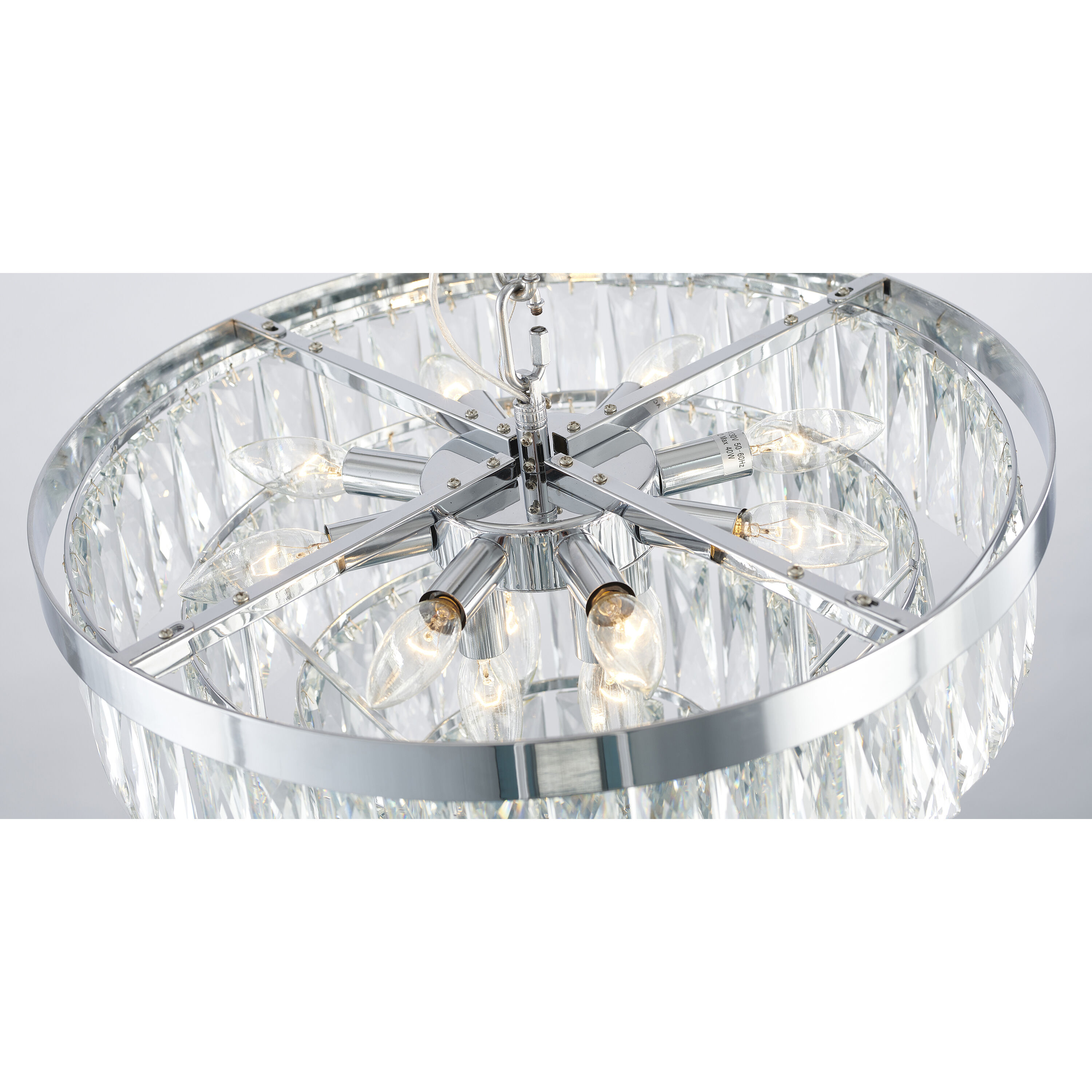 Canada 12 Light 19.7 inch Chrome Chandelier Ceiling Light